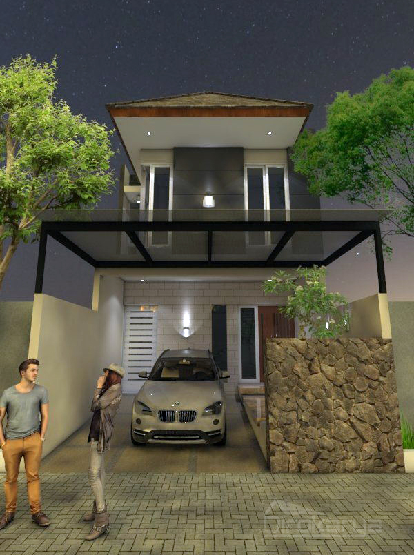 Desain Depan Rumah 6 Meter - Tampak Depan Rumah Minimalis 2 Lantai