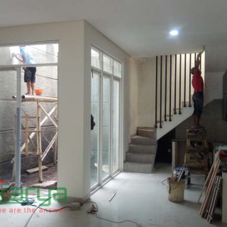 Bangun rumah 2 lantai lebar 6 m singosari
