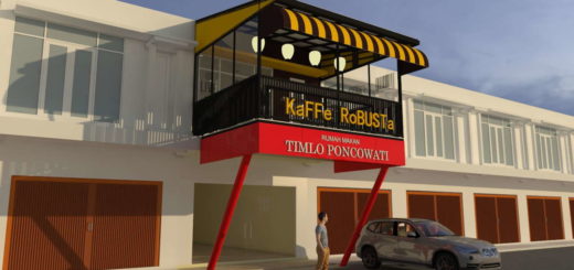 desain cafe ruko 2 lantai