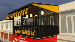 desain cafe ruko 2 lantai