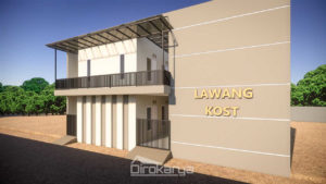 desain rumah kost 2 lantai