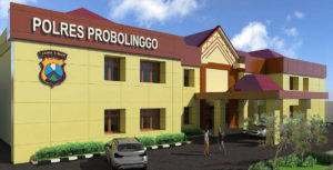 renovasi tampak depan polres probolinggo