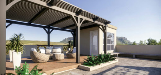 desain rumah klasik dengan rooftop