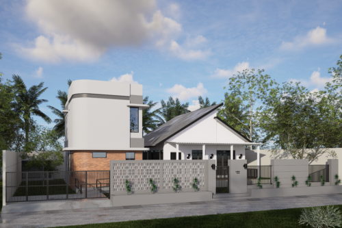 rumah cantik fasad lengkung