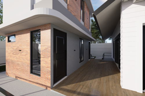 rumah cantik fasad lengkung