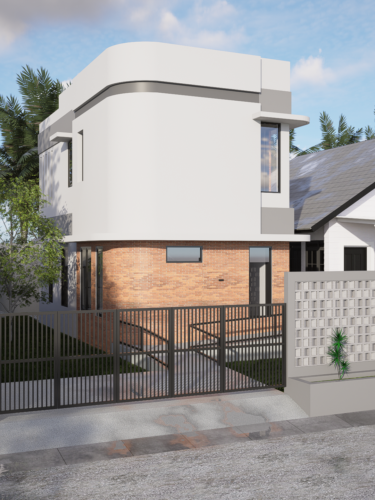 rumah cantik fasad lengkung