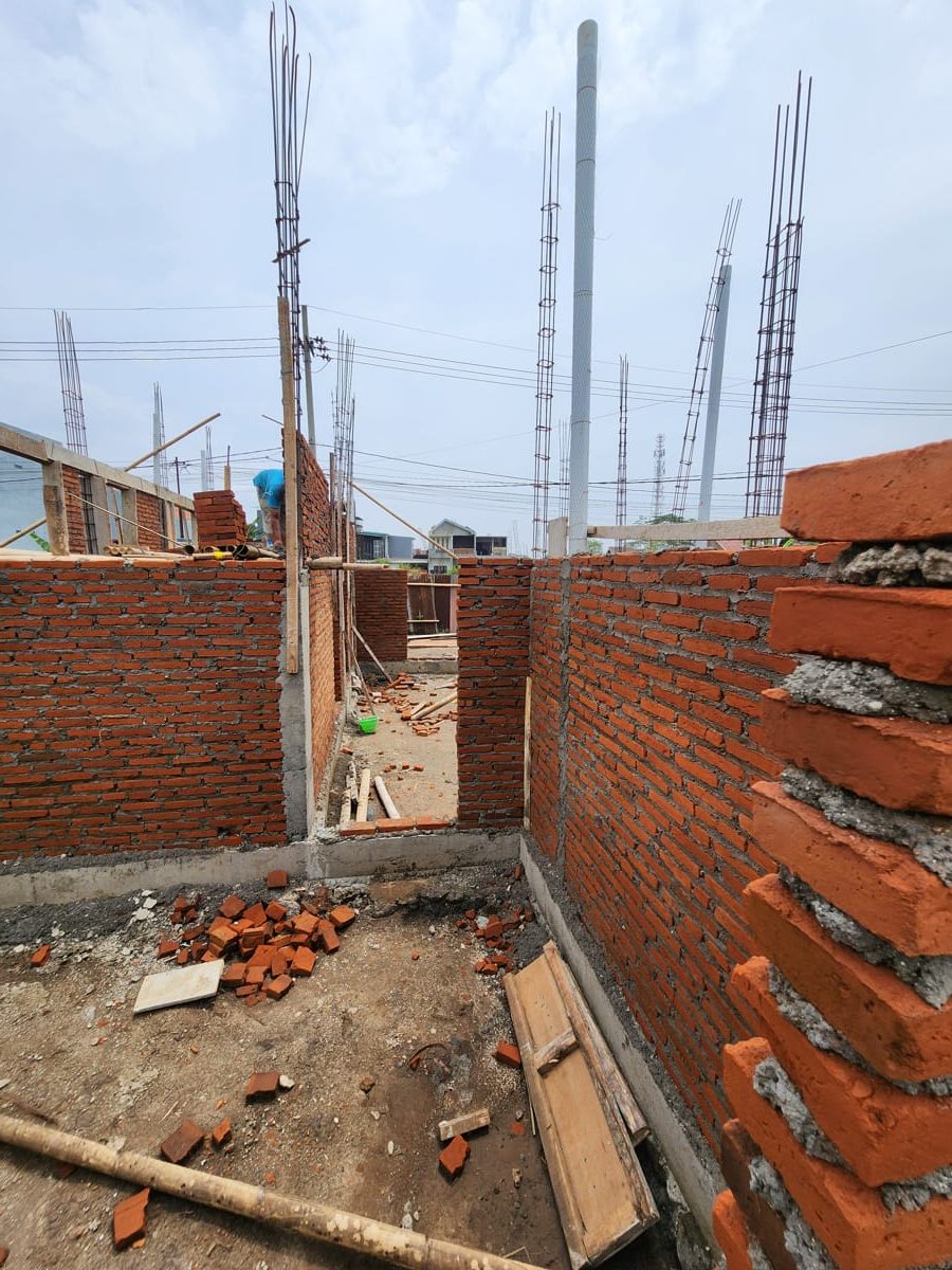 rumah dua lantai tema industrialis