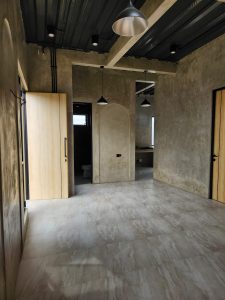desain rumah dua lantai tema industrialis